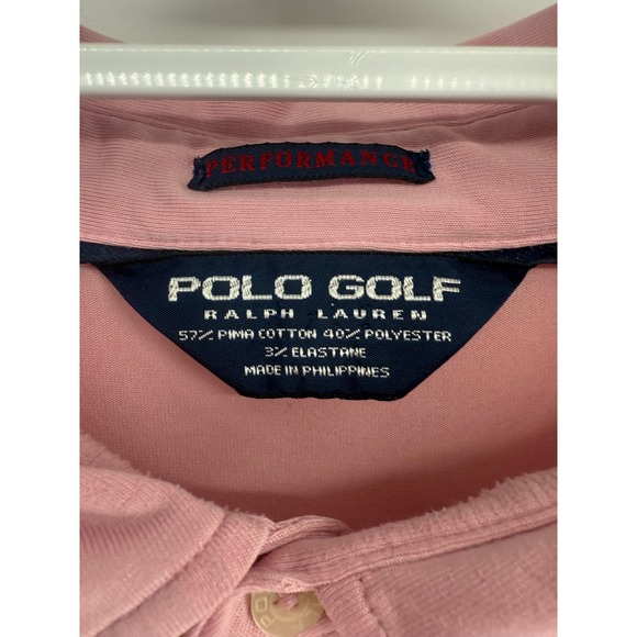 Ralph Lauren Polo Golf Mens XL Pink Performance Polo Shirt Cuscowilla Golf GA - Picture 4 of 7